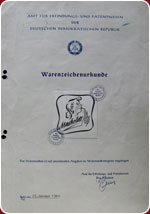 Warenzeichenurkunde 1960